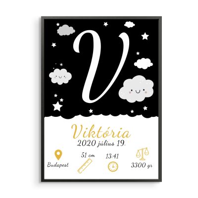 Baba születése - felhős csillagos