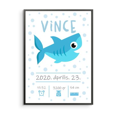 Kék cápa születési adatokkal