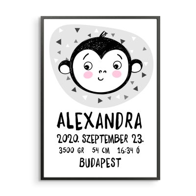 Majom fej születési adatokkal