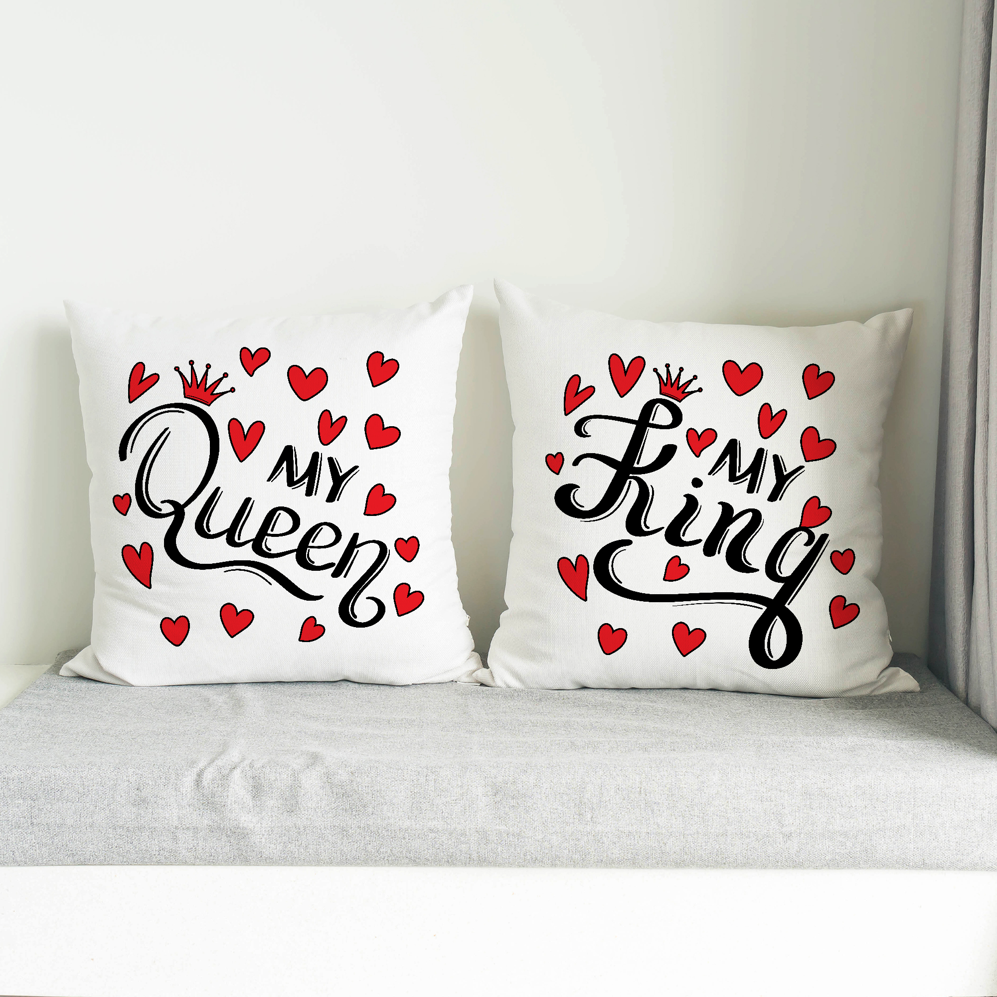 Beautiful pillow on sofa decoration in living room