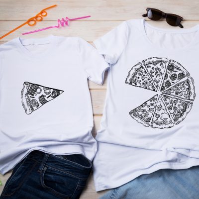 Pizza szelet páros póló