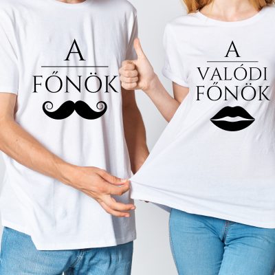 A főnök, a valódi főnök páros póló