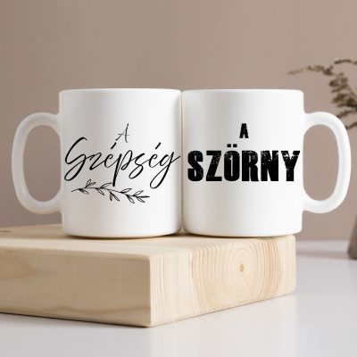 A szépség, A szörny páros bögre