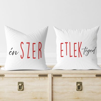 Én SZER ETLEK téged páros párna