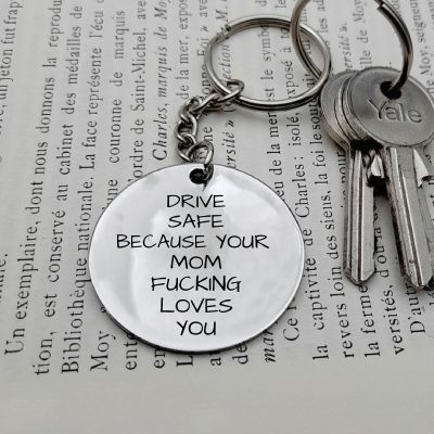 Drive safe kulcstartó