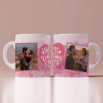 Happy Valentine's Day fényképpel páros bögre