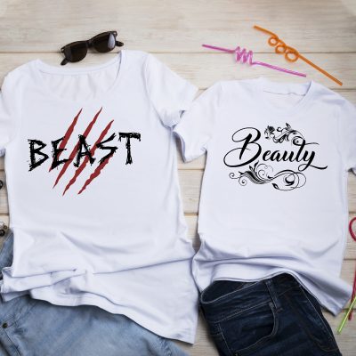 Beauty/Beast páros póló