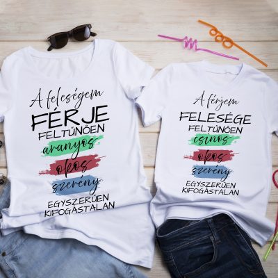 A feleségem férje feltűnően aranyos páros póló