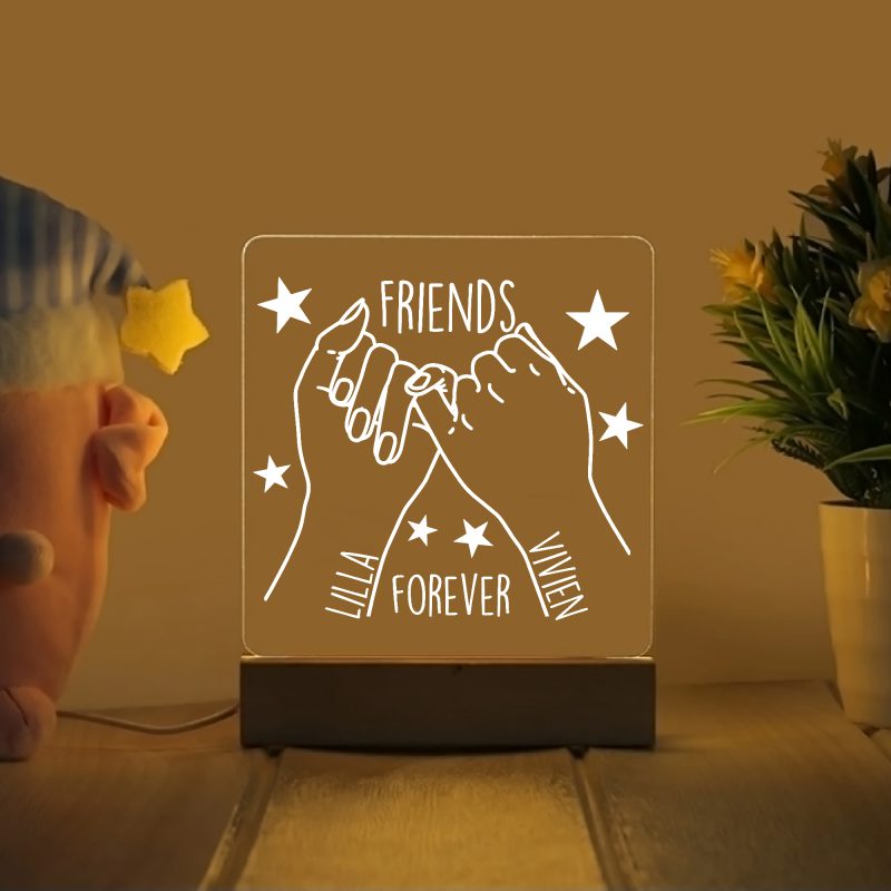 Friends Forever, nevekkel LED lámpa