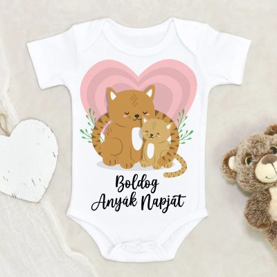 Boldog anyák napját cicás body