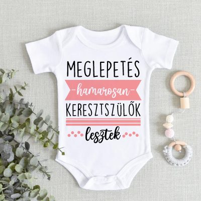 Meglepetés hamarosan keresztszülők lesztek lányos body