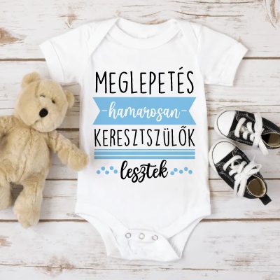 Meglepetés hamarosan keresztszülők lesztek fiús body