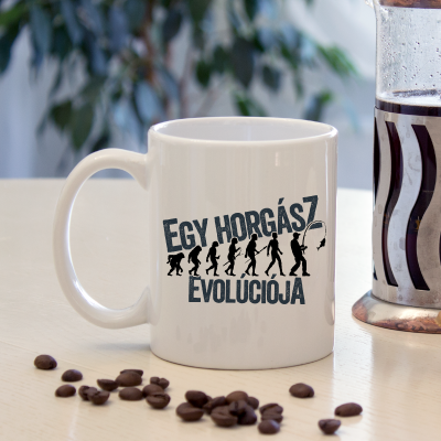 Egy horgász evolúciója bögre