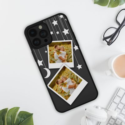 Csillagok telefontok, 2 képpel, fekete háttérrel