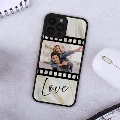 Love telefontok, fényképpel, filmtekercs mintában