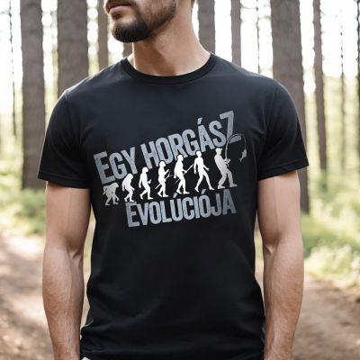 Egy horgász evolúciója póló