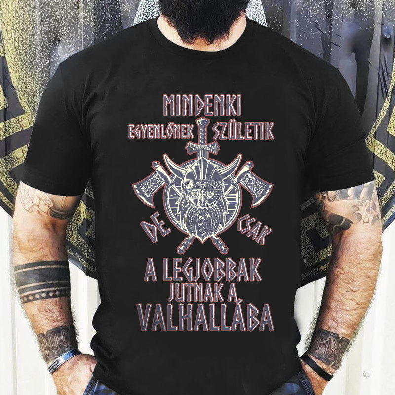 Mindenki egyenlőnek születik, de csak a legjobbak jutnak a valhallába póló