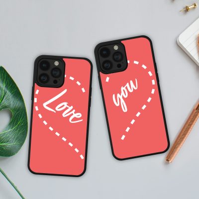 Love you szív formában páros telefontok