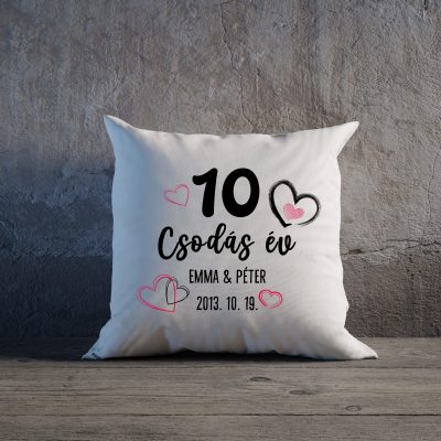 ... csodás év párna, nevekkel, dátummal