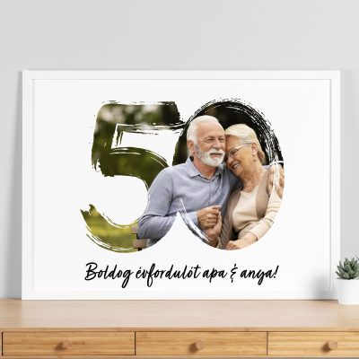 Boldog évfordulót fényképpel poszter