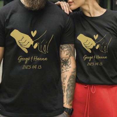 Arany kezek, dátummal páros póló