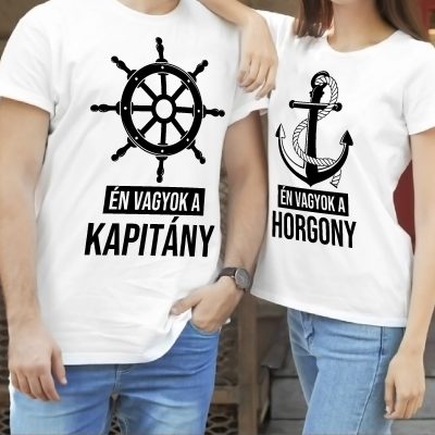 Kapitány, horgony páros póló