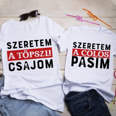 Colos pasi, töpszli csaj páros póló