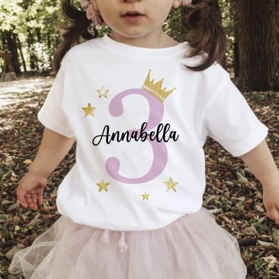 Koronás, évszámos gyerek póló/body