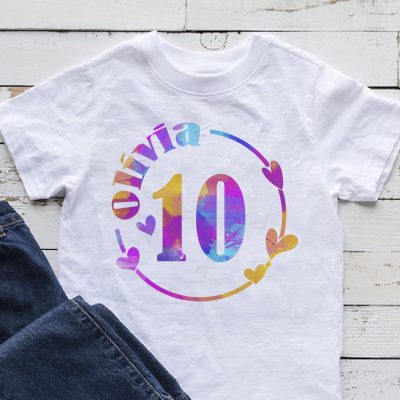 Vidám színes szülinapi gyerek póló/body