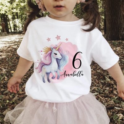 Unikornisos évszámos gyerek póló/body