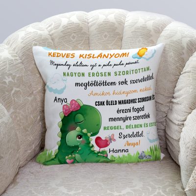 Dinós ölelős párna gyermekeknek