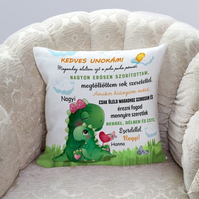 Dinós ölelős párna unokának