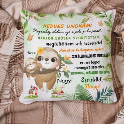 Lajháros ölelős párna unokának