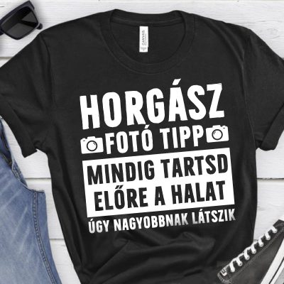 Horgász fotó tipp póló
