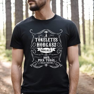 A tökéletes horgász póló dátummal