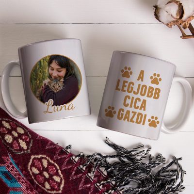 A legjobb cica gazdi fényképes bögre