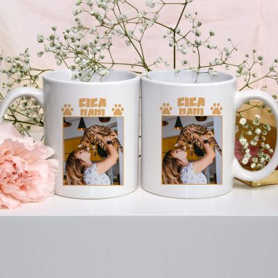 Cica mami fényképes bögre