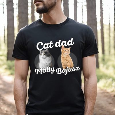 Cat dad fényképes póló