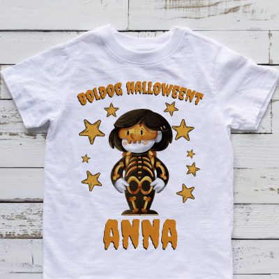 Csontváz jelmezes lányos gyerek póló