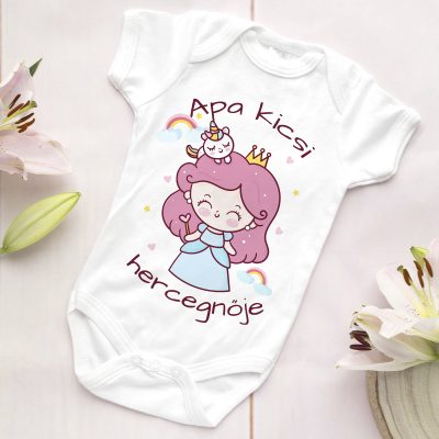 Apa kicsi hercegnője mintás body