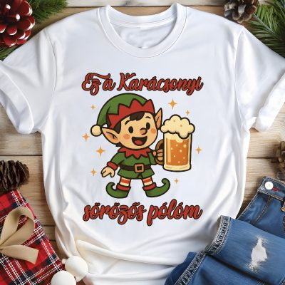 Ez a karácsonyi sörözős pólóm manó fiúval