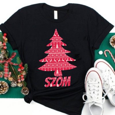 Karácsonyi mintás fenyőfás póló vagy pulcsi