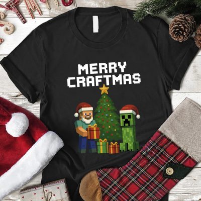 Merry craftmas minecraftos póló vagy pulcsi